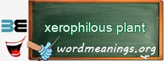 WordMeaning blackboard for xerophilous plant